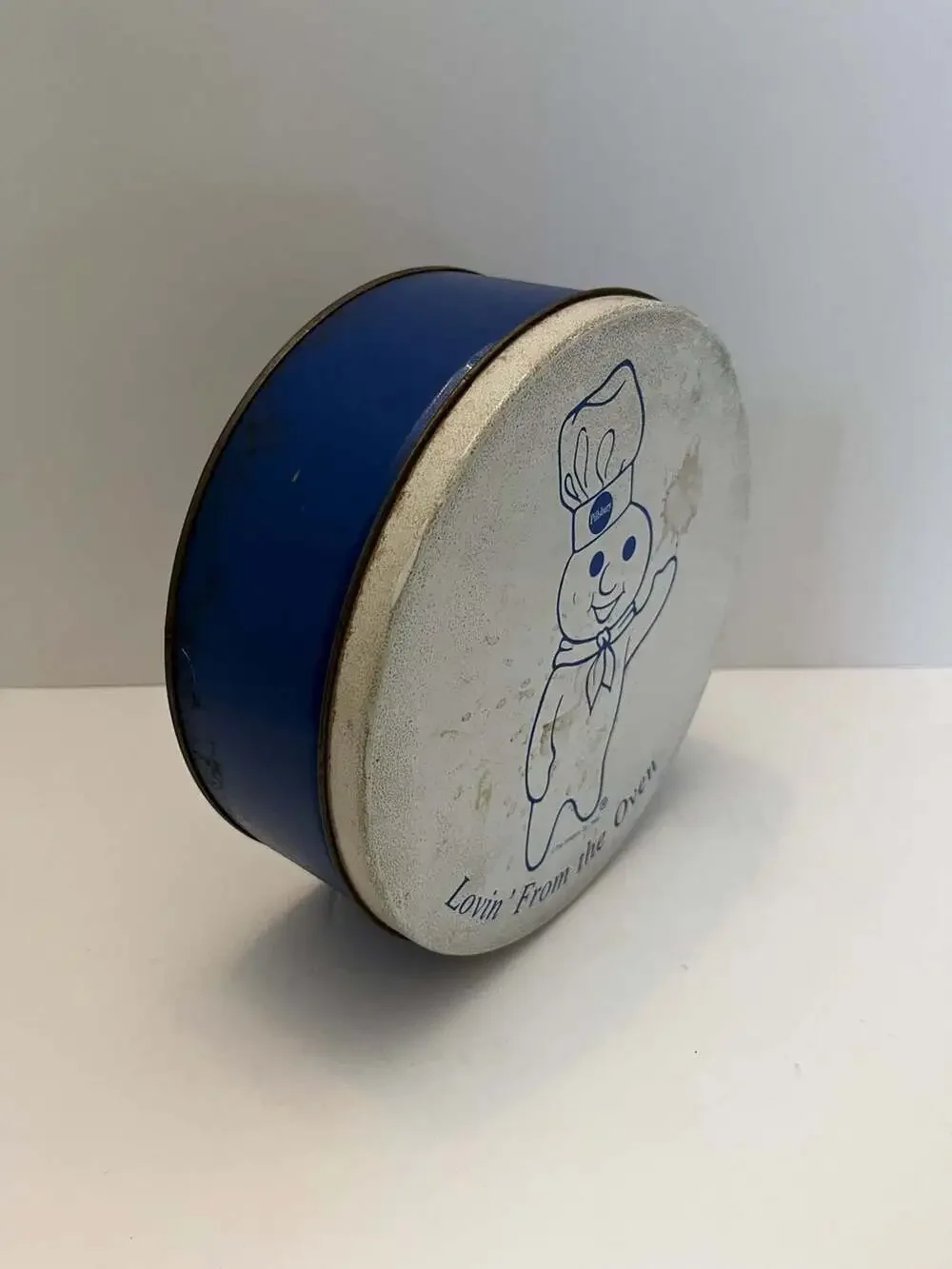 Vintage 1965 Pillsbury Doughboy Round Cookie Tin - Lovin' From the Oven